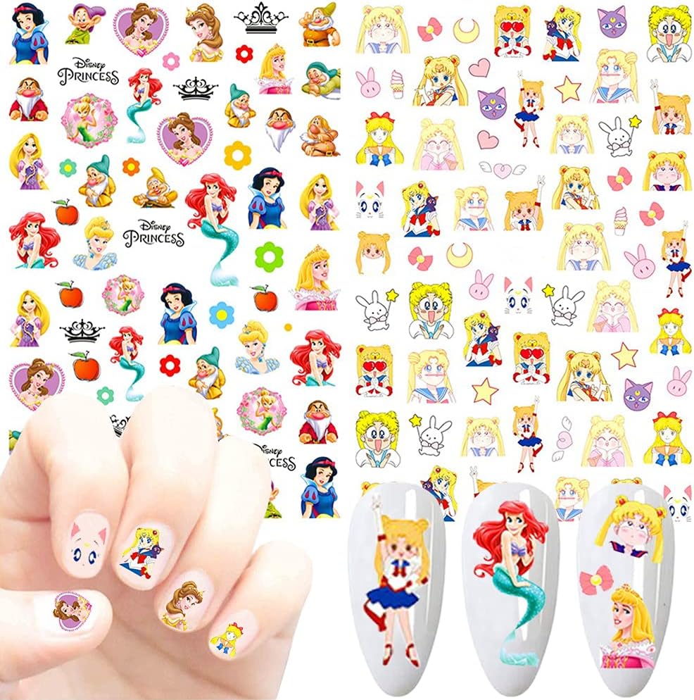 Cute Cartoon Nail Decals 3D Self-Adhesive Nail Art Supplies Designer Nail Stickers