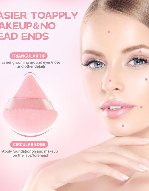 Load image into Gallery viewer, 8 Pieces Triangle Powder Puff Face Soft Triangle Makeup Puff Velour Cosmetic Foundation Blender Sponge
