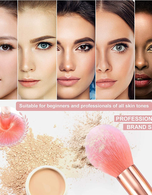 Load image into Gallery viewer, Professional Makeup Brushes Set 16PCS Marble Handle with 4PCs Sponge Blenders, Pink
