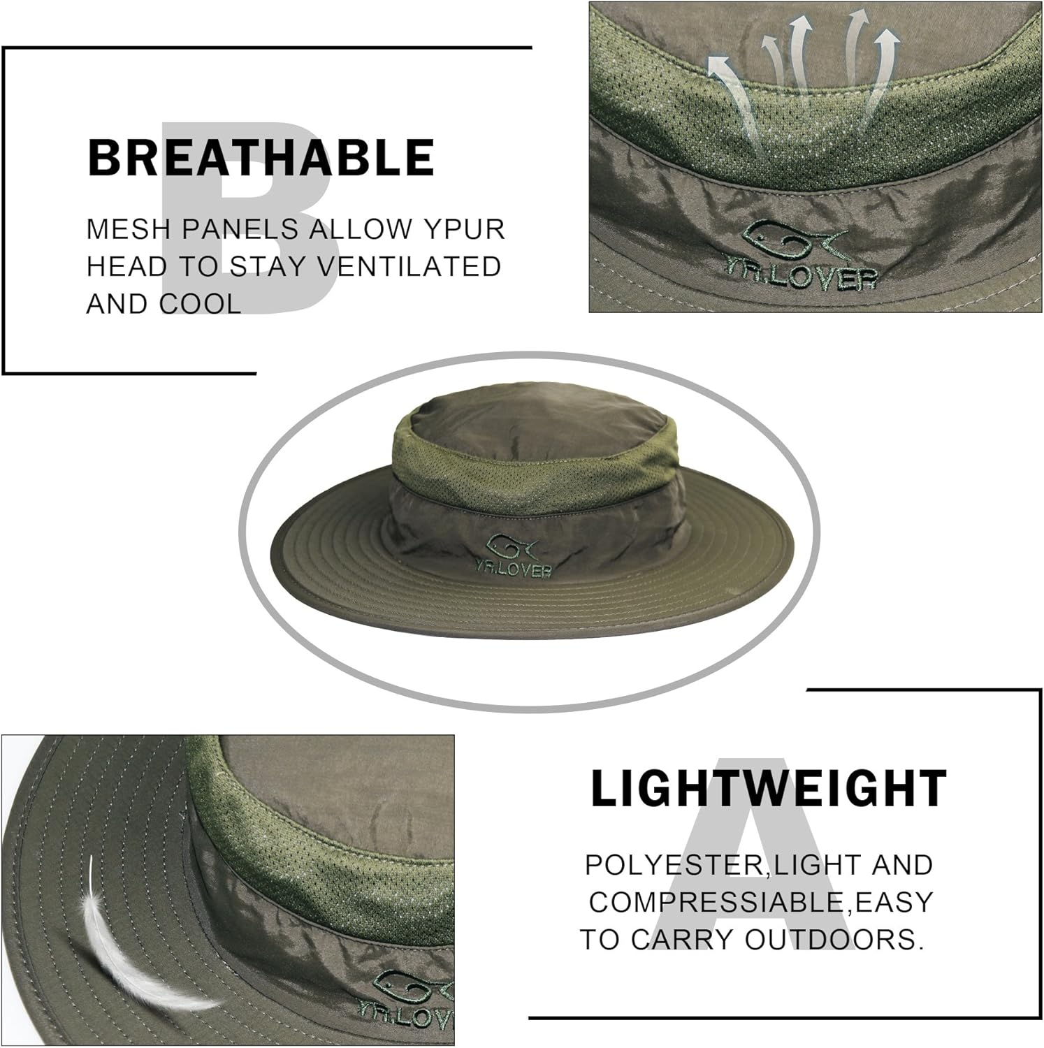 Outdoor UV Sun Protection Fishing Cap with Removable Flap | Army Green