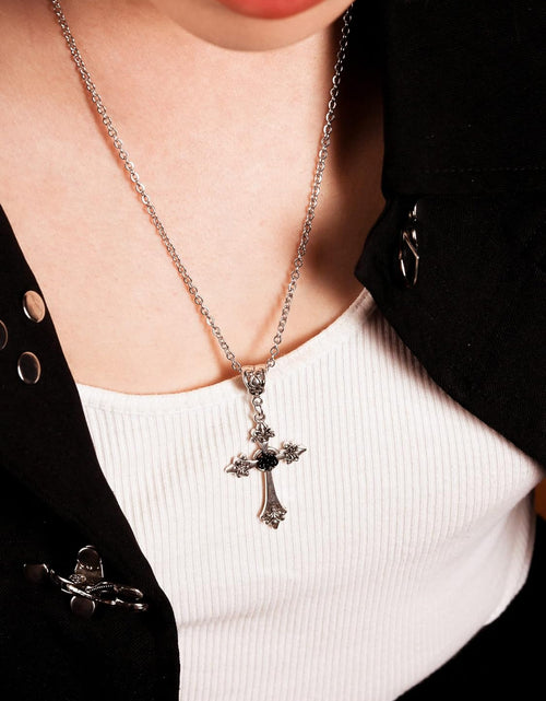 Load image into Gallery viewer, Gothic Cross Necklace, Cross Choker
