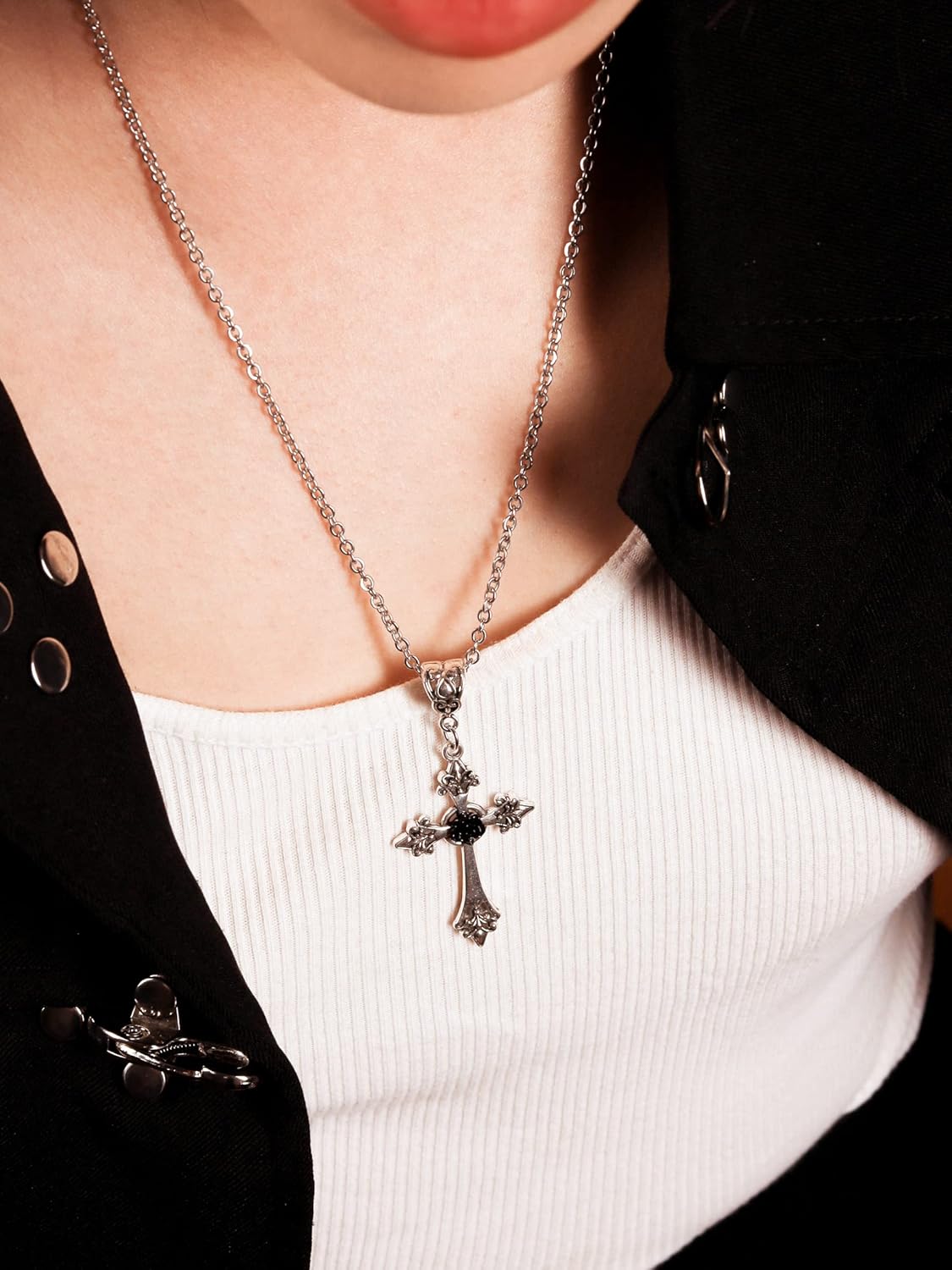 Gothic Cross Necklace, Cross Choker