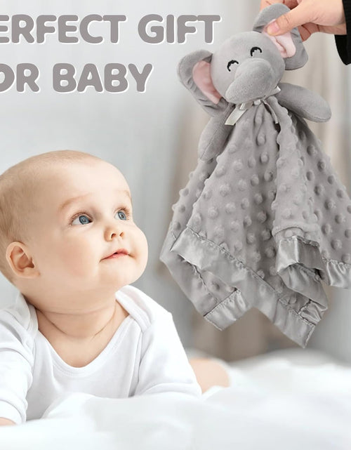 Load image into Gallery viewer, Elephant Security Blanket, Soft Lovey Unisex Lovie Baby Gifts for Newborn Boys and Girls
