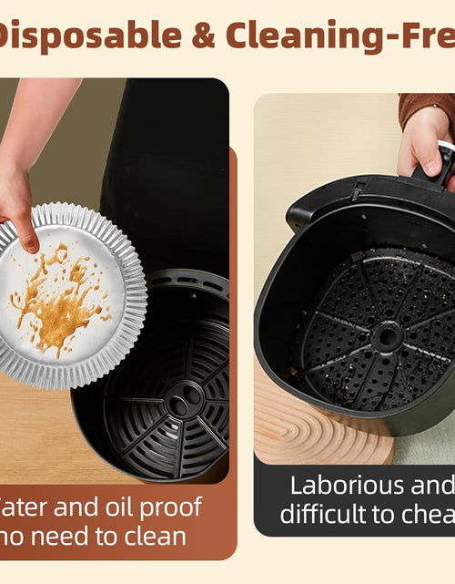 Load image into Gallery viewer, 60PCS Non-stick Air Fryer Disposable Paper Liner, Oil-proof Water-proof
