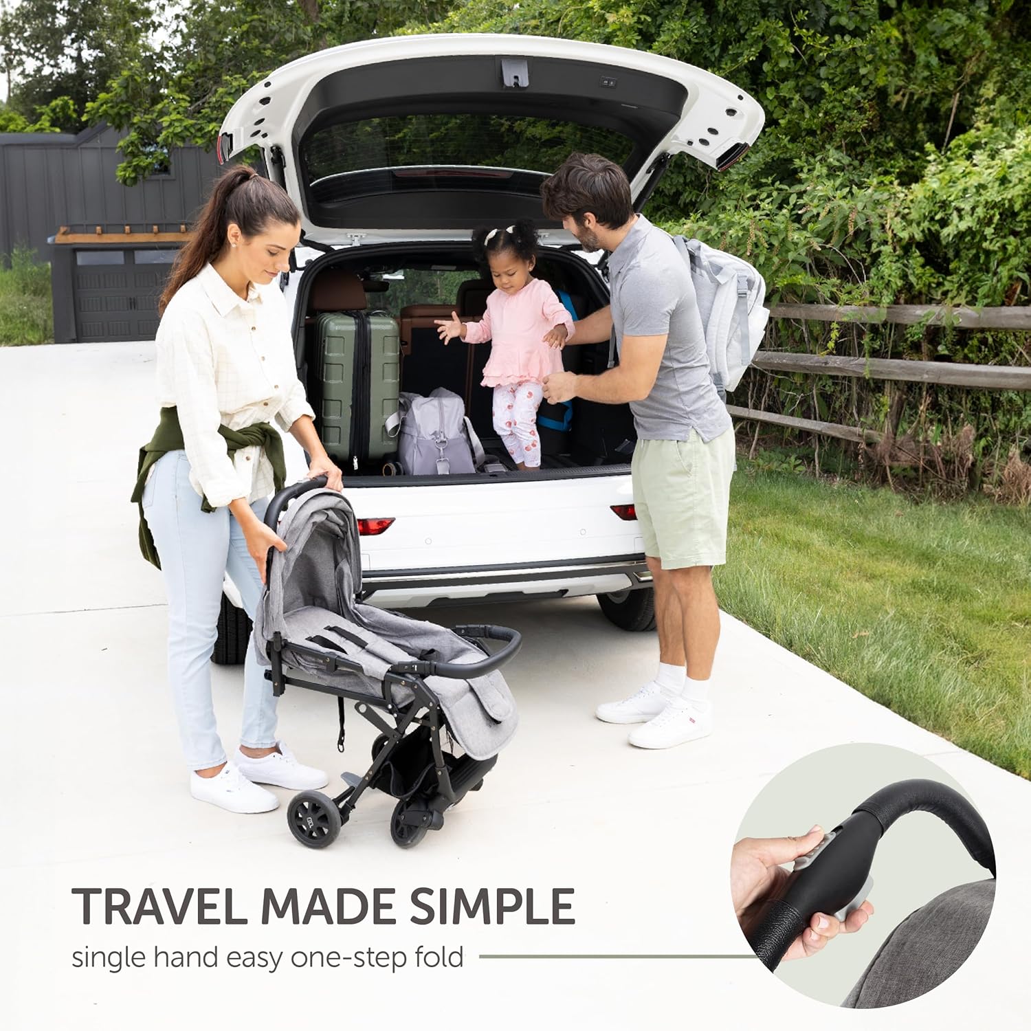 Lightweight Travel Stroller for Baby & Toddlers - Easy Fold & Compact Stroller with Canopy