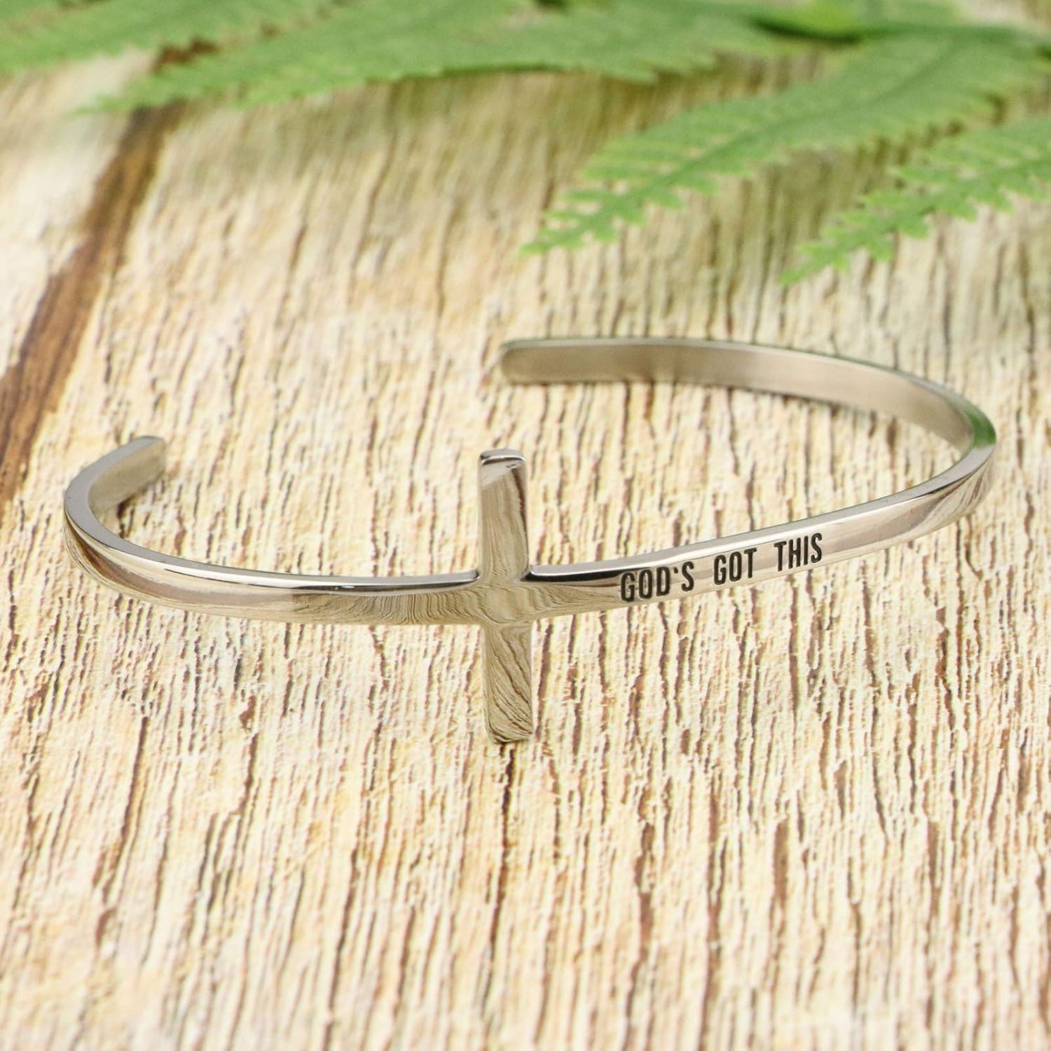 Religious Rose Gold Faith Bracelet For Women Cross Baptism Bible Verse Jewelry