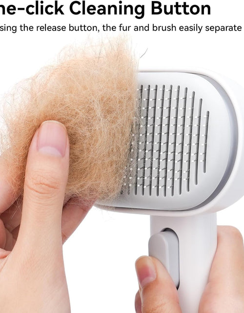 Load image into Gallery viewer, Cat Brush with Release Button, Cat Brushes for Indoor Cats Shedding, Removes Loose Fur
