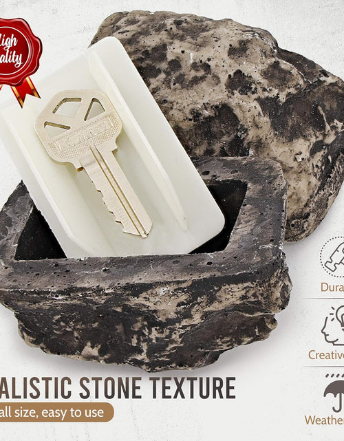 Load image into Gallery viewer, Hide-a-Spare-Key Fake Rock - Looks &amp; Feels like Real Stone - Safe for Outdoor Garden or Yard, Geocaching
