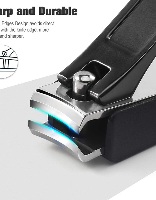 Load image into Gallery viewer, Nail Clippers with Catcher 2 PCS Set, No Splash Fingernail Clipper and Toenail Clipper
