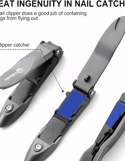 Load image into Gallery viewer, Nail Clippers for Men with Catcher, Ergonomic Design Self-Collecting Sharp Blade Durable Nail Clipper Cutters
