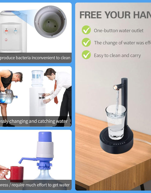 Load image into Gallery viewer, Desktop Water Bottle Dispenser, Portable Electric Water Bottle Pump Countertop for 5 Gallon &amp; Universal Bottles
