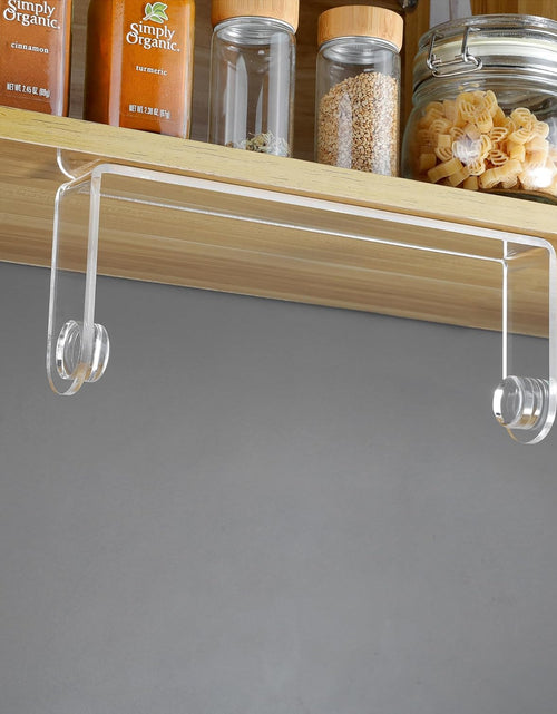 Load image into Gallery viewer, Acrylic Paper Towel Holder - Kitchen Paper Towel Holder Under Cabinet, One Hand Operable, Self Adhesive Paper Towel Rack for Bathroom Organizer
