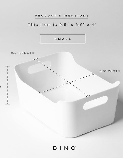 Load image into Gallery viewer, Plastic Storage Bins, Large - 2 Pack, White | Pantry Organizers and Storage Containers Fridge Organizer Bins
