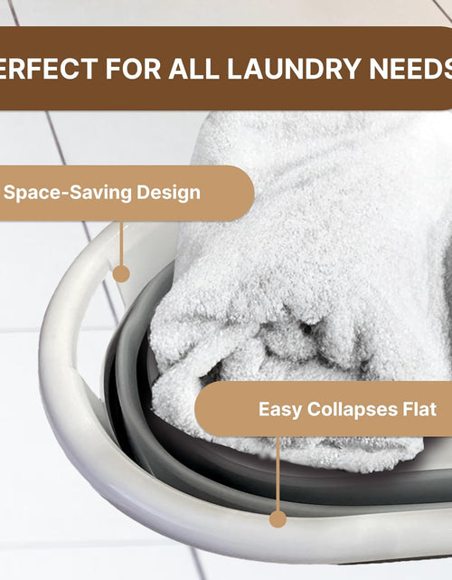 Load image into Gallery viewer, Collapsible Laundry Basket, Space-Saving, Lightweight, Compact &amp; Durable, Perfect for Home and Travel, Oval
