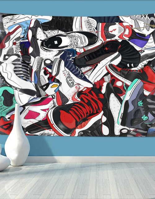 Load image into Gallery viewer, Retro Basketball Tapestry Wall Hanging Party Decorations Sport Shoes Poster, 80 x60 inches
