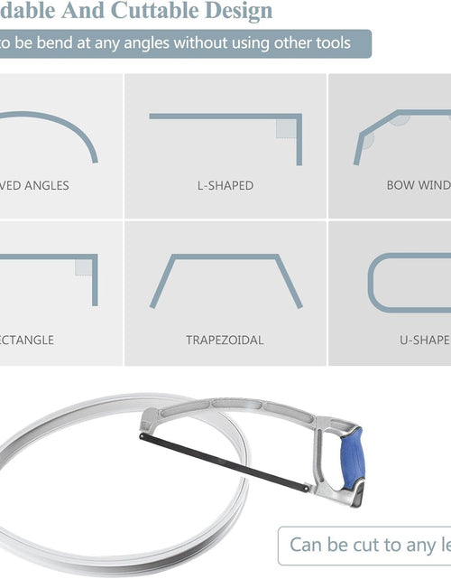 Load image into Gallery viewer, 8Ft Curved Curtain Track Ceiling or Wall Mount Curtain Rail Track System Room Divider Heavy Duty, White
