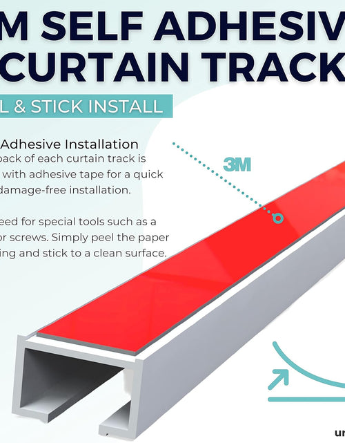 Load image into Gallery viewer, Self Adhesive Curtain Track 9.8FT (3m) for Smooth Ceiling Or Wall- No Drill, Screws, Ceiling Curtain Track (Non-Flexible)

