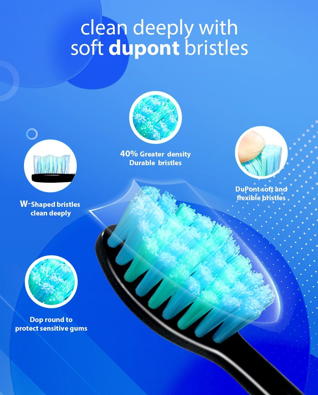 Electric Toothbrushes for Adults, 8 Brush Heads Electric Toothbrush with 37000 VPM Deep Clean 6 Modes 18 Gea