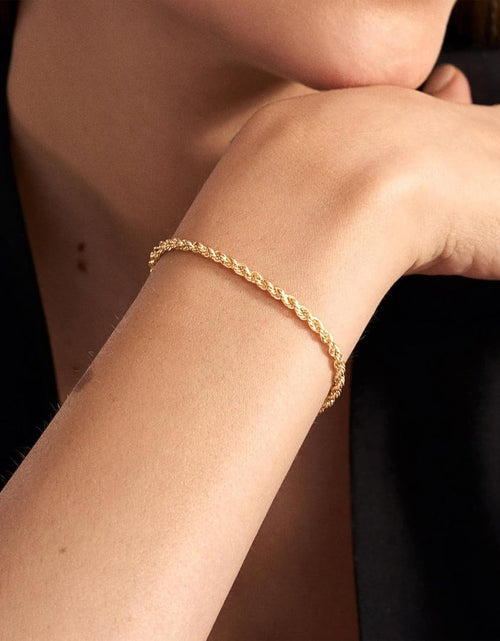 Load image into Gallery viewer, Dainty 14k Gold Plated Bracelet Set Adjustable Simple Love Layered Waterproof Jewelry, Rope
