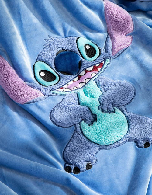 Load image into Gallery viewer, Kids Throw Blanket, 3D Cartoon Embroidery Sherpa Blanket Boys Girls Gifts, Blue
