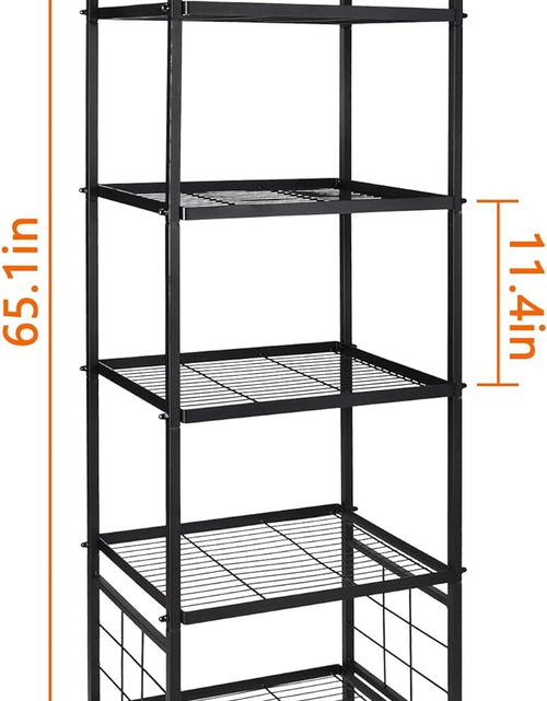 Load image into Gallery viewer, 6-Wire Standing Storage Shelf, Metal Shelving Unit Pantry Rack for Laundry Kitchen Bathroom Organizer (Black)
