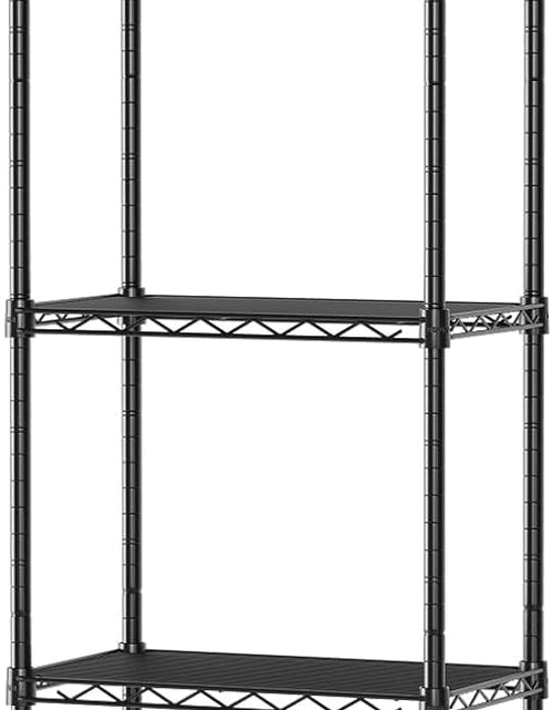 Load image into Gallery viewer, 5 Tier Shelf Wire Shelving Adjustable Storage Shelves Storage Rack, Narrow Mesh Gaps,16”W x 10”D x 55”H, Black
