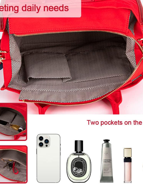 Load image into Gallery viewer, Canvas Tote Bag for Women Top Handle Handbag Crossbody Tote Bag for Women, Red
