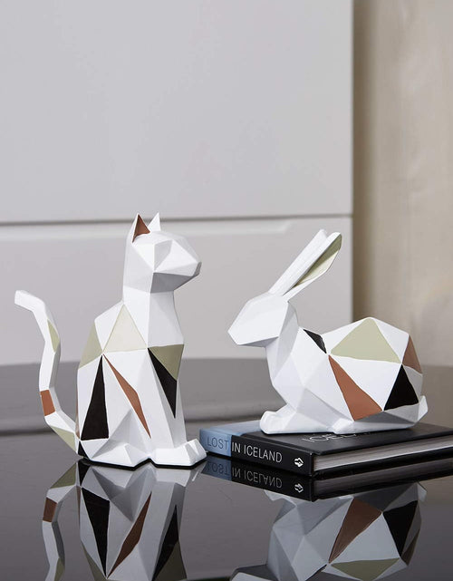 Load image into Gallery viewer, Cat Statue Sculpture Modern Figurine Decor Home Gifts Table Centerpiece Crafts Polyresin Arts 7.3inch
