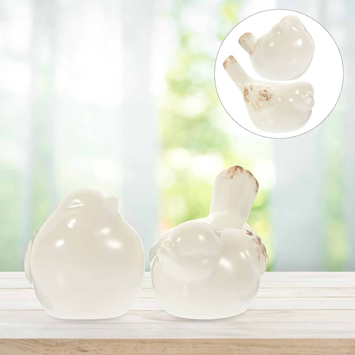 Modern Minimalist Animal Ornament Love Birds Decor Desk Decoration Porcelain Crafts