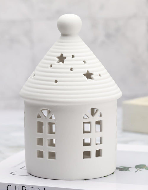 Load image into Gallery viewer, Ceramic Lighthouse Home Decoration Tabletop Handcarved Porcelain Figures with LED light Battery Included
