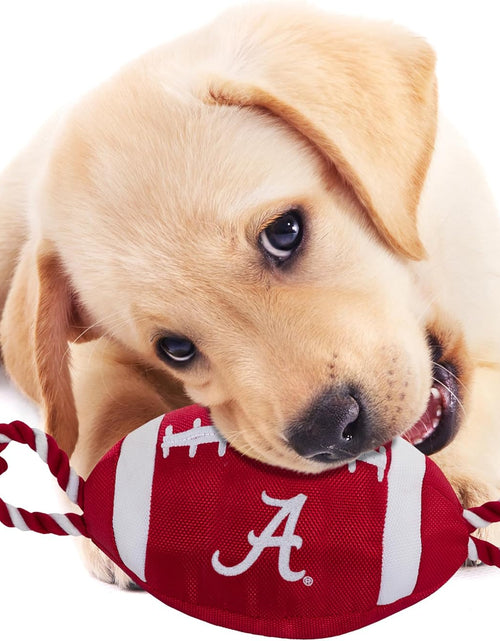 Load image into Gallery viewer, NCAA Alabama Crimson Tide Football Dog Toy, Tough Quality Nylon Materials
