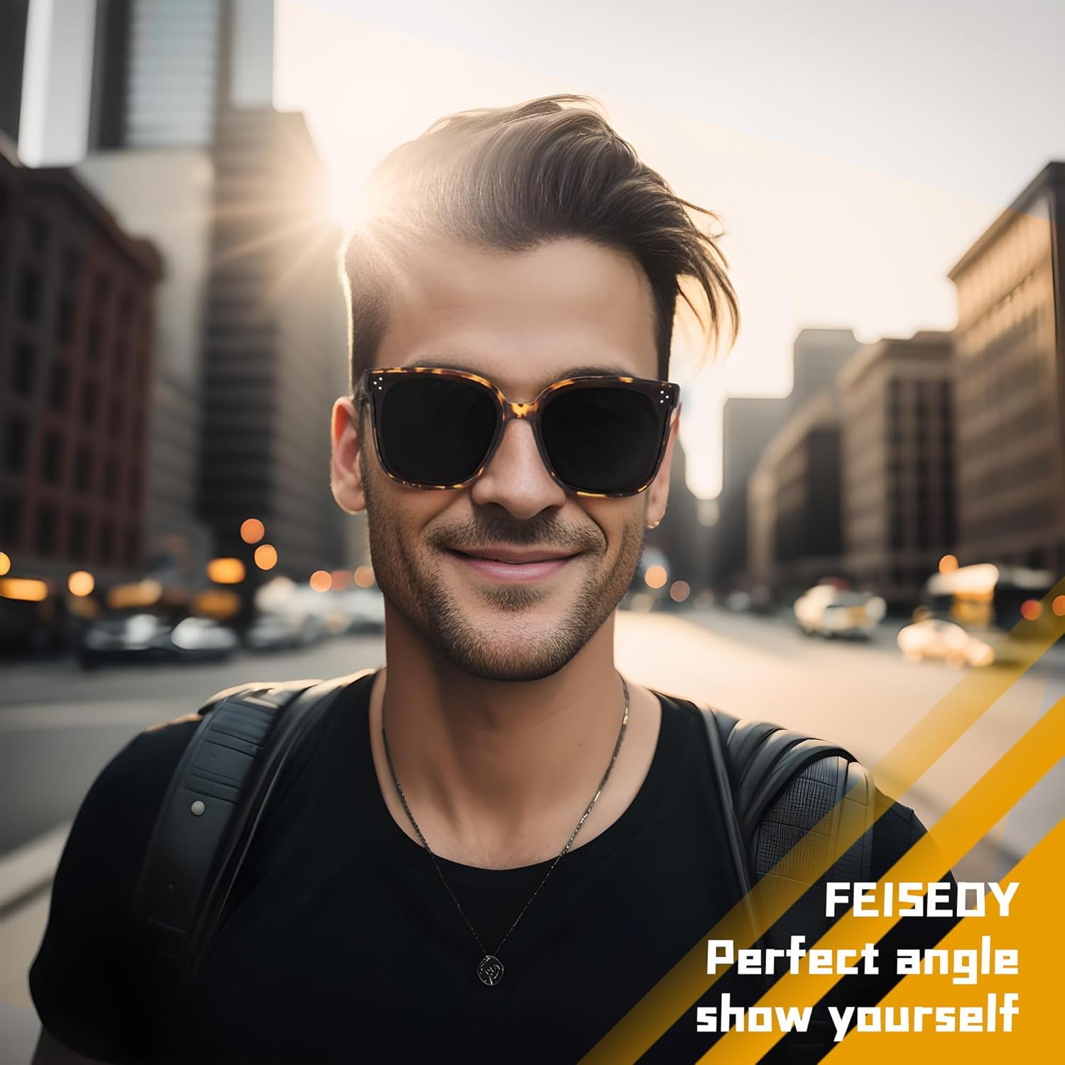 Retro Square Polarized Sunglasses Women Men Vintage Minimalist Shades B2600