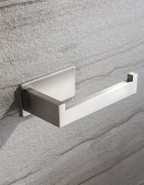 Load image into Gallery viewer, Self Adhesive Toilet Tissue Holder for Toilet Roll Bathroom Stick on Wall Stainless Steel Brushed
