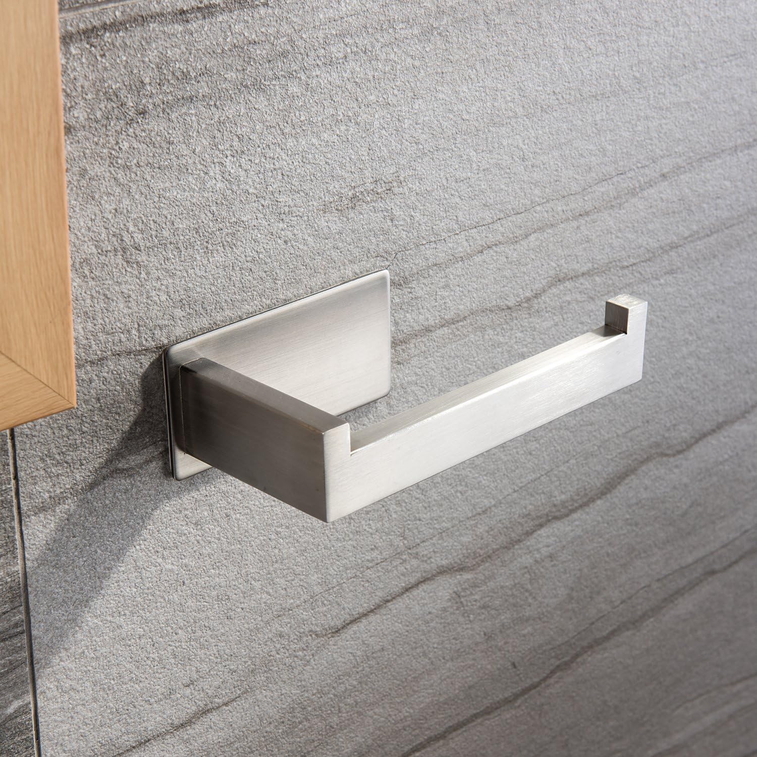 Self Adhesive Toilet Tissue Holder for Toilet Roll Bathroom Stick on Wall Stainless Steel Brushed