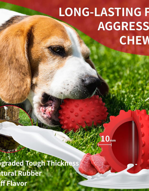 Load image into Gallery viewer, Dog Balls Squeaky Dog Toys for Large Dogs, Dog Toys for Aggressive Chewers, Floatable Rubber Pet Toys for Medium Breed Pack of 2
