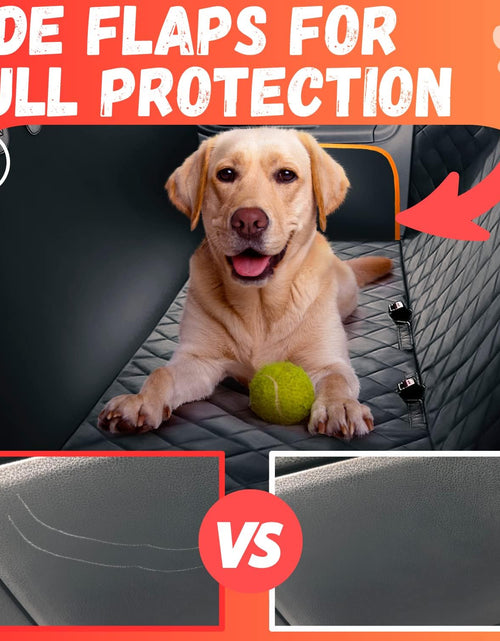 Load image into Gallery viewer, Dog Car Seat Cover for Back Seat for XL Cars, SUVs &amp; Trucks, Nonslip Backseat Dog Hammock, Waterproof Scratchproof Protection Against Dirt, Pet Fur w/Side Flaps
