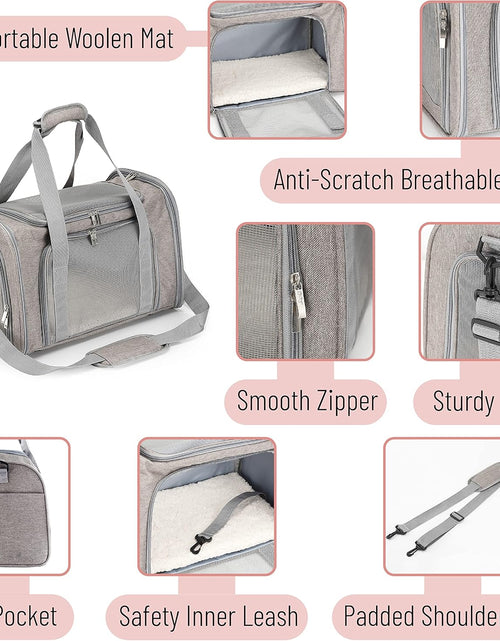 Load image into Gallery viewer, Pet Carrier, Cat Carrier, Dog Carrier, Cat Bag Carrier, Cat Travel Carrier, Soft Cat Carrier - Grey
