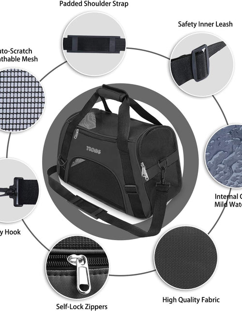 Load image into Gallery viewer, Soft-Sided Pet Travel Carrier for Cats Dogs Puppy Comfort Portable Foldable Pet Bag (Small - Black)
