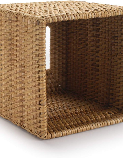 Load image into Gallery viewer, Rattan Tissue Box Cover Square, Hand Woven Wicker Tissue Holder, 5.5 x 5.5 X 5.7 inch, Natural
