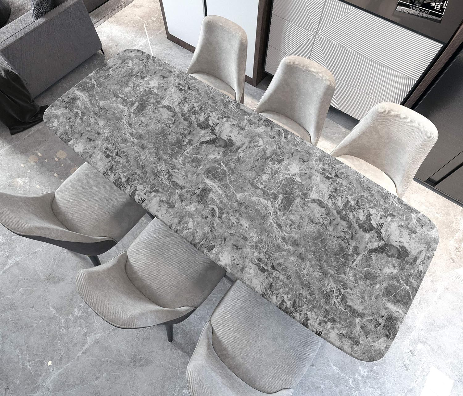 Gray Marble Contact Paper Counter Top Covers Peel and Stick Wallpaper Self Adhesive, 15.7"×80" Waterproof Removable Thick Matte 3D
