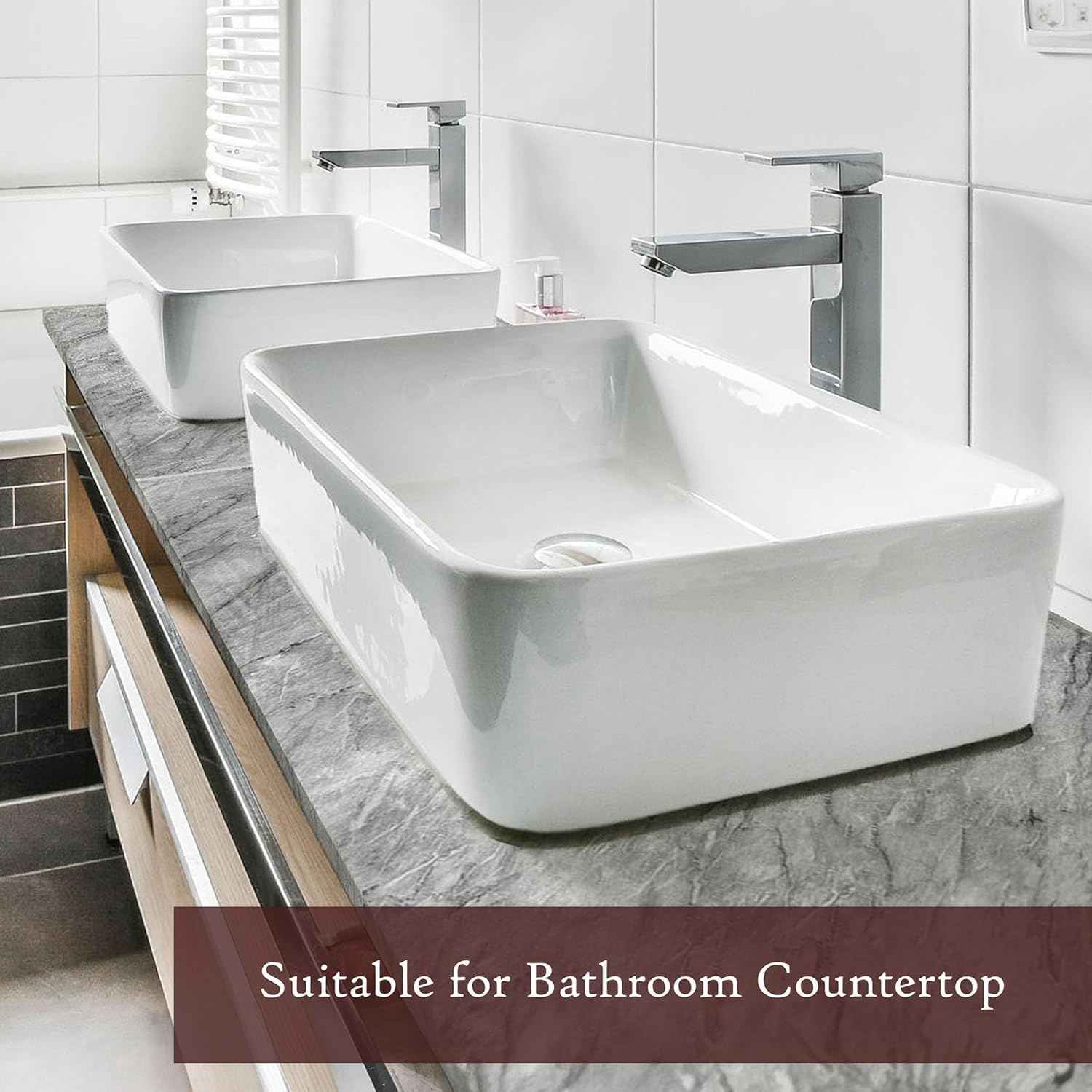 Marble Peel and Stick Wallpaper (24" x 78.7", High-Gloss, Deep Gray) Self-Adhesive Renter Friendly Contact Paper Removable Waterproof