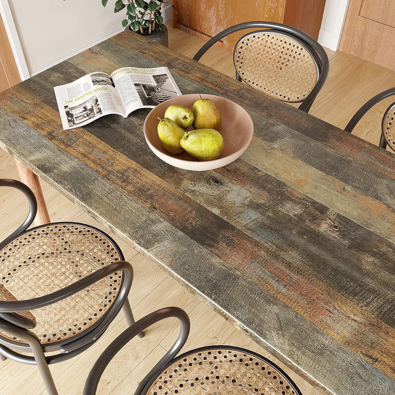 Chipped Paint Wood Contact Paper for Countertops Waterproof Brown Peel and Stick Shiplap Wallpaper 15.7''x118''