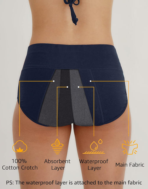 Load image into Gallery viewer, Women&#39;s Period Underwear High Waisted Postpartum Menstrual Panties 3 Pack, Dark Vintage
