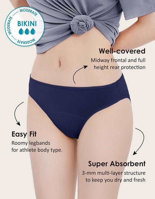 Load image into Gallery viewer, Period Underwear Postpartum Menstrual Panties Modal Bikini Briefs for Women Girls
