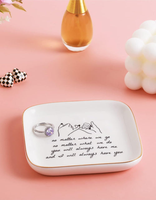 Load image into Gallery viewer, Gifts for Friends Going Away Friendship Ceramic Ring Dish (Friendship Long Distance)
