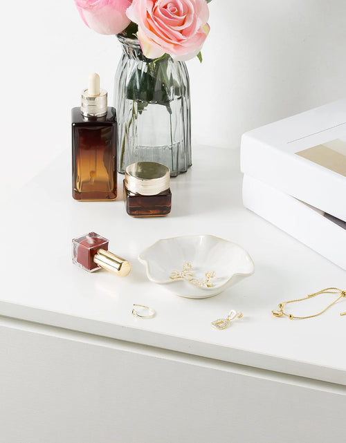 Load image into Gallery viewer, Jewelry Dish Tray, Ring Dish, Ceramic Trinket Tray (milky white)
