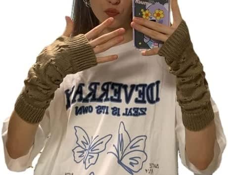 Load image into Gallery viewer, Grunge Gloves Fairy Grunge Accessories Ripped Glove Crochet, Brown
