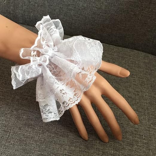 Lolita Lace Gloves White Hand Sleeve Sexy Lace Elastic Bracelet