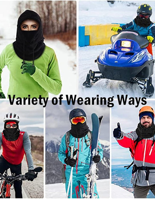 Load image into Gallery viewer, Balaclava Windproof Winter Face Mask Warm Fleece Ski Mask for Men and Women, Onesize, Black
