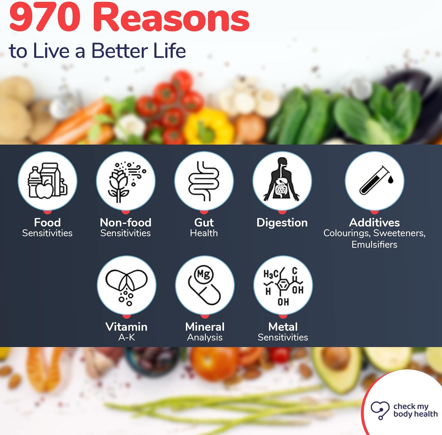 Complete Food Sensitivity Test | Check for 970 Different Intolerances | Easy to Use Home Hair Strand Testing Kit